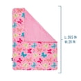 thumbnail image 3 of Wildkin Baby Plush Velour Blanket for Girls and Boys (Butterfly Garden Pink), 3 of 6