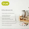 thumbnail image 4 of True 14-Piece Barware Set with Wooden Stand, Home Bar Tools Bartender Gifts, 4 of 8