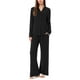 thumbnail image 1 of Pijamas de mujer Inspire Chic, conjuntos de pijama de manga corta con botones y pantalones, ropa de dormir, color negro, 1 of 6