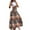 Gray, variant on maxi skirts for women Casual Loose Boho Elastic Waist A-Line Beach Swing Vacation Floral Printing Long Skirt