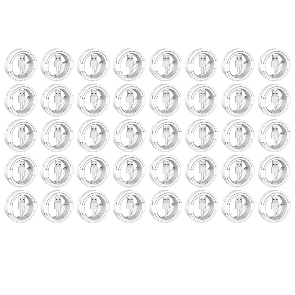 40-PACK USB to USB-C Cable Type C Charger Regular Charging & Data Sync Cable Compatible with Samsung Galaxy S10 S9 S8 Plus, Note 9 8, LG V50 V40 G8 G7 Other USB-C, 3FT (Doesn't work with iPhones)