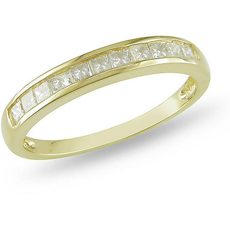 1/2 Carat T.W. Princess Cut Diamond Semi-Eternity Ring in 10kt Yellow Gold