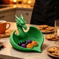 thumbnail image 4 of Dragon Shaped Decorative Tray Figurine 3D Printed Tabletop Jewelry Key Storage Organizer Gothic Desktop Display Ornament, 4 of 6