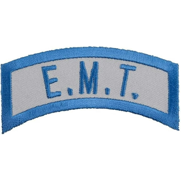 EMT Blue Uniform Rocker Patch, Medical Patches