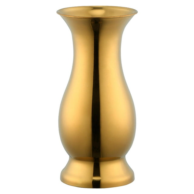 Florero Simple, jarrones decorativos de , contenedor secas, Metal Oro