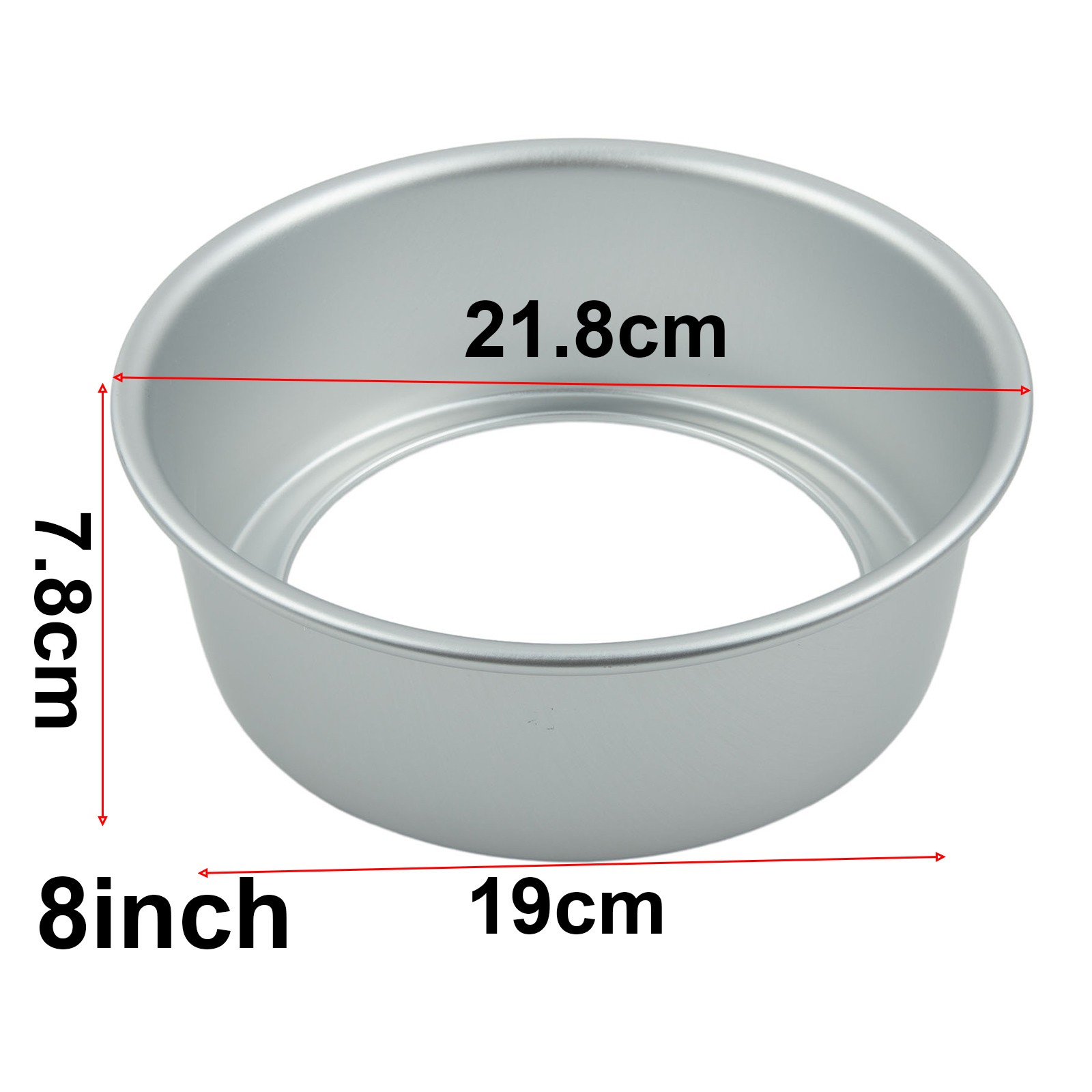 2/4/6/8/10in Aluminum Chiffon Cake Mold Nonstick Angel Food Cake Pan ...