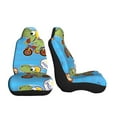thumbnail image 3 of Yiaed Dinosaur Riding a Motorcycle Print Car Seat Covers,Universal Auto Seats Protector Fits for Car,SUV Sedan,Truck,Automotive Seat Covers & Accessories-2 PCS, 3 of 9