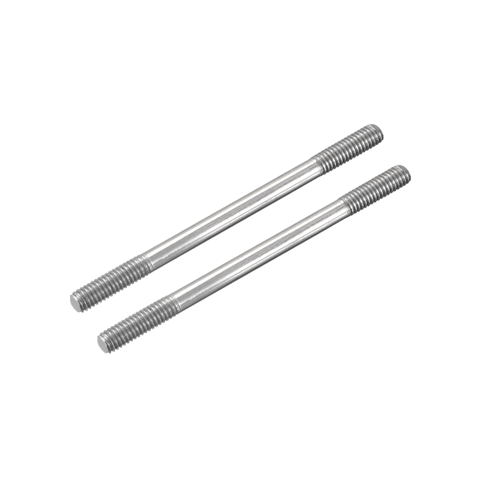 M3x35mm 304 Stainless Steel Push Rod Double End Threaded Rod for DIY, 2Pack