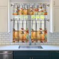 thumbnail image 3 of Fall Kitchen Curtains 36 Inch Short - 3 Panel Set, Autumn Harvest Print, Rod Pocket Window Treatment for Thanksgiving, Farmhouse, Cafe, Living Room - Machine Washable, 3 of 6