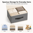 thumbnail image 4 of 2 Pack Stackable Fabric Storage Bins with Flip-Top Lids, Gray Closet Organizer Boxes with Handles for Clothes, Towels, Blankets, Bedroom and Dorm Room, 4 of 7