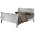 thumbnail image 2 of Louis Philippe White King Sleigh Wood Bed with High Footboard, 2 of 3