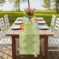 thumbnail image 4 of Table Runners 108 Inches Long Dress Scarves, Sage Green Leaves Farmhouse Coffee/Dining/Kitchen Table Runner for Living Room, Summer Botanical Pastoral 13x108 Inch, 4 of 9