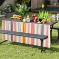 thumbnail image 5 of Table Skirt Cloth，Stationery Teacher Desk Skirt for Classroom, Rectangle Tablecover Skirt for Home Office Bookcase Cabinet Teacher Table Supplies Stationery, 5 of 9