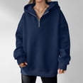 thumbnail image 6 of Womens Zip Up Hoodies Half Zip Pullover Fall Winter Oversized Workout Sweatshirts Y2k Zipper Jackets With Pockets,2XL, 6 of 8