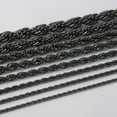 thumbnail image 4 of CUKIXA Hip Hop Rope Chain Necklace - Titanium Steel Twisted Cable Chain for Men Women (2-8mm Width, 19.69-23.62in Length), 4 of 29