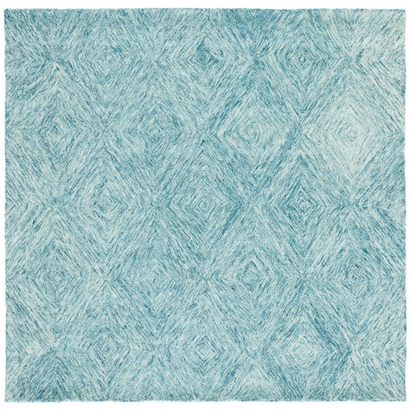 SAFAVIEH Metro Avalon Diamond Area Rug, Light Blue, 6' x 6' Square