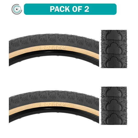 SE Bikes Bozack 29x2.4 Clincher Wire TPI 27 Black/Tan Reflective BMX Bike Tire