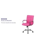 thumbnail image 6 of Pemberly Row Mid Back Faux Leather Swivel Office Chair in Pink, 6 of 12