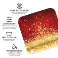 thumbnail image 3 of Lsque Red Gold Glitter Pattern 4" Drink Coasters Set of 4, PVC Leather Absorbent Coasters, Table Coaster Set Decorative Coffee Cup Coasters Housewarming Gift -Square, 3 of 6