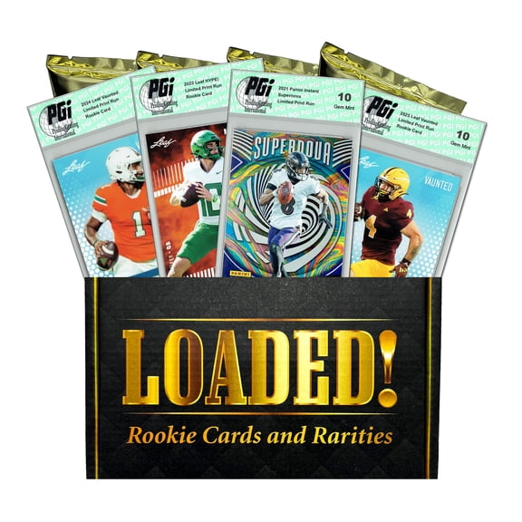 LOADED! Football Box 4 PGI 10 Rookie Cards & SPs - Lamar Jackson, Cam Skattebo+