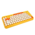 thumbnail image 1 of Teclado con teclas redondas, teclado inalámbrico Bluetooth, teclado inalámbrico multifunción, teclas Bluetooth, teclado Bluetooth diseñado para durar, 1 of 9