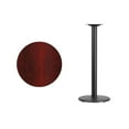 thumbnail image 2 of Bowery Hill Table de Bar de Restaurant Ronde de 24 Pouces en Noir et Acajou, 2 of 2