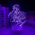 thumbnail image 1 of Figura de anime shaofei Akame Ga Kill luz LED 3D con base blanca para decoración de dormitorio infantil, 1 of 5