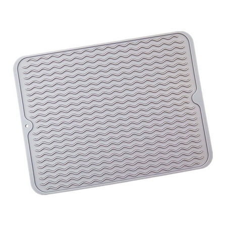 

VALINK Anti-Slip Soft Silicone Coaster with Water Collector Heat-Resistant Square Table Placemat for