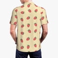 thumbnail image 4 of Balery Strawberries Printed Men’s Short Sleeve Polo Shirt, Midweight Men's Shirt,Golf Polo shirts -Small, 4 of 9