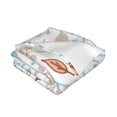 thumbnail image 5 of Floral Leaf Decorative Design Throw Blanket, Super Soft Anti-Pilling Flannel Bed Blankets, 40"x30", 5 of 8