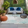 thumbnail image 2 of Aqua White Outdoor Rug for Patio/Deck/Porch, Non-Slip Large Area Rug 6 x 9 Ft, Abstract Grey Chrysanthemum Flower Floral Indoor Outdoor Rugs Washable Area Rugs, Reversible Camping Rug Carpet Runner, 2 of 8