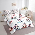 thumbnail image 4 of Homewish Kawaii Antarctic Penguin Twin Bedding Sets 7-Piece, Cartoon Winter Animal Bedding Comforter Set, Teens Kids Boys Girls Reversible Sheet Sets, Luxury Bedroom Decor, 4 of 8