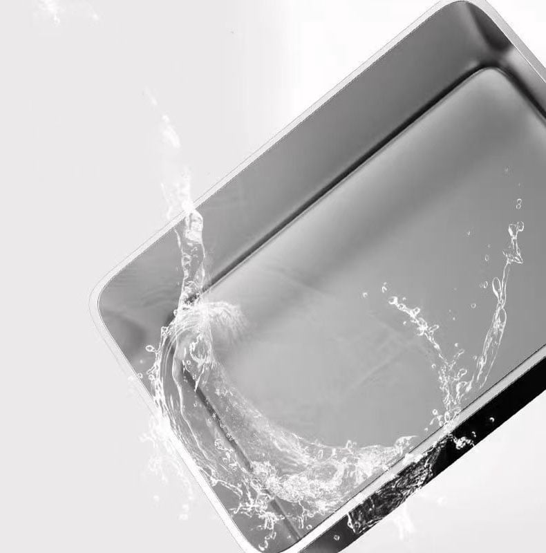 Stainless Steel Litter Box -3.9 in High Side,Metal Litter Box for Small Cat/Kitty/Rabbits 15.7"L x 11.8"W x 3.9"H，Stainless Steel Cat Litter Box-Metal Pan Toilet