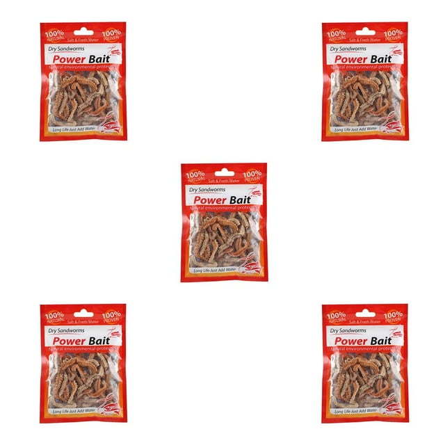 Eigraketly 1 bolsa de gusanos de arena secos, señuelo de pesca, fácil de usar, gusanos secos, comida seductora recreativa para de incentivo de Como se muestra 10g 5piezas