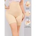thumbnail image 6 of Plus Size Women's Solid Color High Waist Body Shaper Hip Lifting Waist Bodysuit Comfortable and Breathable,Nude, 6 of 8