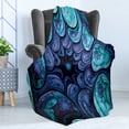 thumbnail image 4 of Astral Soft Flannel Fleece Throw Blanket, Abstract Creative Surreal Futuristic Elements, Cozy Plush for Indoor and Outdoor Use, 50" x 70", Aqua Blue Violet, by Ambesonne, 4 of 5