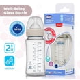thumbnail image 2 of Chicco Well-Being Glass Feeding Bottle (240ml, Medium Flow) (Neutral), 2 of 4