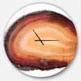 thumbnail image 1 of Designart 'Brown agate isolated ' Modern wall clock, 1 of 6