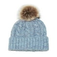 thumbnail image 2 of jobturf Womens Beanie Trendy Cute Pom Poms Beanies Hats Soft Comfy Warm Knit Hat Windproof Snow Ski Winter Caps for Cold Weather, 2 of 3