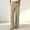 #0149-Beige, variant on Womens Casual Pants, Solid Linen Blend Straight Leg Trousers, Elastic High Waist with Pockets, Loose Comfy Long Bottoms Gift