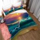 thumbnail image 2 of 3D Sunset Sky Sea Landscape Quilt Cover Set Ropa de Cama Funda Nórdica Fundas de Almohada, 2 of 3