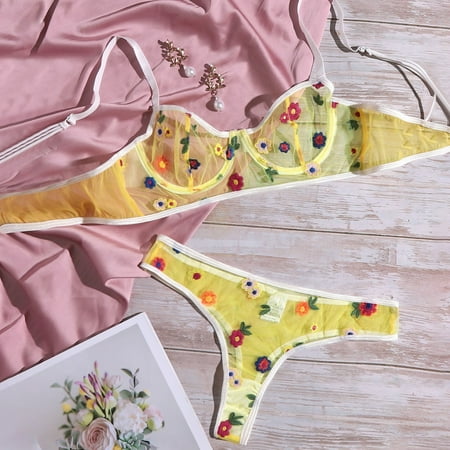 

Thong Underwear The polyester For Dressing Outside Lady Japanese Panties And Bra Outfits Bridal Lingerie
