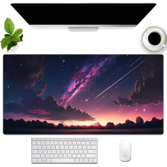 Purple-skyCool Dragon Desk Pad Mat Black and White Mouse pad Extra XL Large Gaming Mousepad for Desk 31.5''X15.7'' Keyboard Pad Laptop Computer Mouse Keyboard Mat for Office Desk Decor