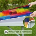 thumbnail image 6 of Colorful Rainbow Checkered Pattern Square Fitted Tablecloth with Elastic Edge,Square Table Cover,Washable Elastic Table Cover for Home Kitchen Party Decor 36"x36", 6 of 6