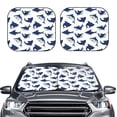 thumbnail image 2 of Fotbe Party Shark Cute 2-Piece Car Windshield Sun Shade | Sun Blocker for Car Windshield | Foldable Automotive Interior Accessories for Sun Protection-Small, 2 of 7