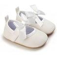 thumbnail image 5 of Baby Girl Shoes Non Slip Soft Sole PU Leather Infant Toddler Mary Jane Flats First Walker Crib Dress Oxford Shoes 3-18 Months, 5 of 7
