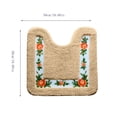 thumbnail image 3 of Dtchengua Soft Floral Non-Slip Toilet Contour Rug, Contour Bath Rug, Soft Shaggy U-Shaped Toilet Floor Mat for Bathroom 20×20 Inch,Khaki, 3 of 7