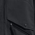 thumbnail image 4 of LODIENY Mens Big and Tall (M-5XL) Jacket Classic Fit Collared Outdoor Windbreaker Relaxed Fit Snap Button Coat with Zipper Pockets Black XXL, 4 of 5
