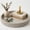 Gray, variant on Round Beige Resin Serving Tray For Coffee Table Living Room Home Centerpiece
