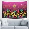 thumbnail image 1 of Wacky Disco Dancing Tapestry, Fun Party Music Club Wall Hanging Tapestries Dorm Room Home Decor, 60" x 40", 1 of 7